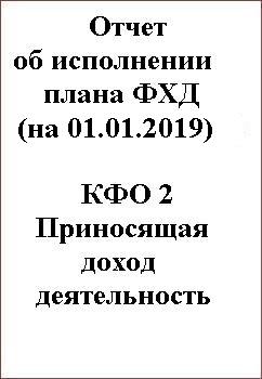 Отчет об исполнении плана ФХД КФО 2 на 01.01.2019