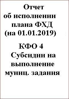 Отчет об исполнении плана ФХД КФО 4 на 01.01.2019