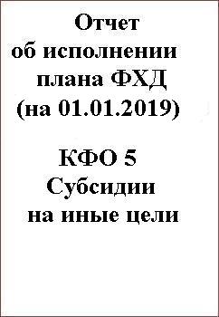 Отчет об исполнении плана ФХД КФО 5 на 01.01.2019